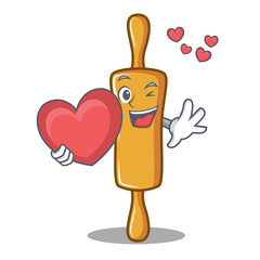 Poster - With heart rolling pin character cartoon