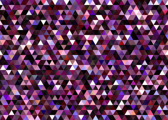 Wall Mural - Ultra Violet Sparkling Geometric Low Poly Seamless Vector Pattern. Purple, Lilac, Magenta Pink Metallic Gradient Faceted Triangle Background. 2018 Color of the Year.