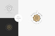 Vector design template and emblem - waffle icon for bake shop. Sweet shop.