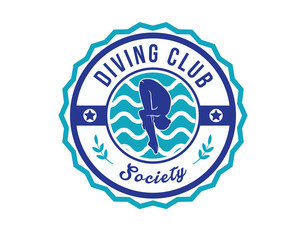 Modern Sports Badge Logo - Diving