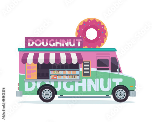 Modern Delicious Commercial Food Truck Vehicle Doughnut