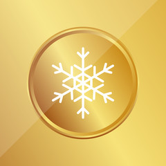 Sticker - Gold Medaille - Schnee Flocke