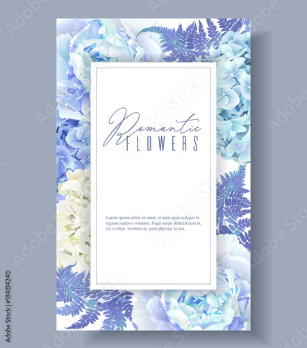 Floral blue frame