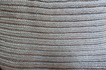 Poster - Surface of grey handmade rib knit fabric