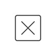 © alekseyvanin - Cross, close line icon, outline vector sign, linear style pictogram isolated on white. Multiply symbol, logo illustration. Editable stroke