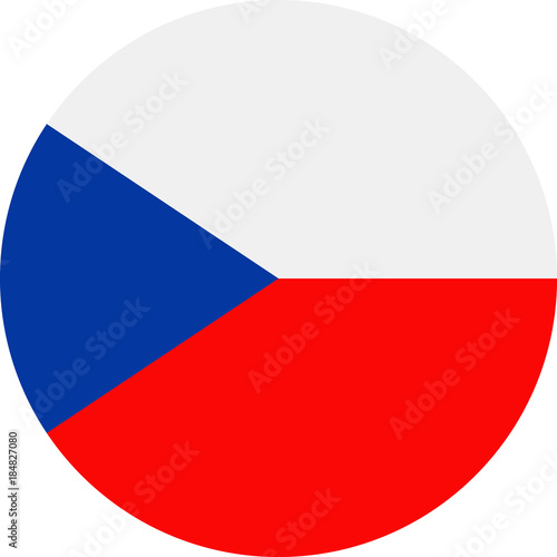 Czech Republic Flag Vector Round Flat Icon Stock Vector Adobe Stock
