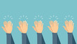 Hands clapping. Flat vector illustration