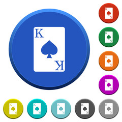 Poster - King of spades card beveled buttons