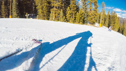 Fototapete - Alpine skiing