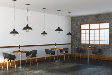 Wall Mural - Contemporary cafe interior side