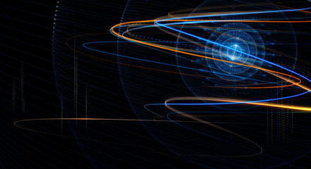 Wall Mural - abstract blue sphere background
