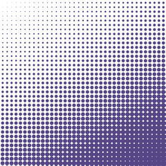 Poster - vector halftone dots background. ultra violet dots on white background