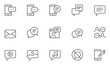Set of Message Vector Line Icons. 48x48 Pixel Perfect.
