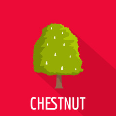 Sticker - Chestnut tree icon. Flat illustration of chestnut tree vector icon for web