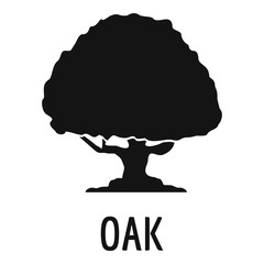 Wall Mural - Oak tree icon. Simple illustration of oak tree vector icon for web