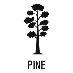 Sticker - Pine tree icon. Simple illustration of pine tree vector icon for web