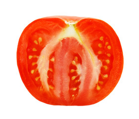  slice of tomato isolated on white