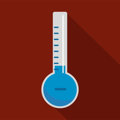 Poster - Thermometer cold icon. Flat illustration of thermometer cold vector icon for web