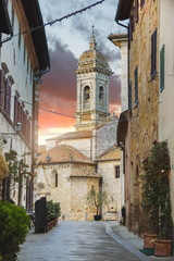 Wall Mural - Absolutely beautiful town in southern Tuscany, somewhere in the Val d'Orcia, San Quirico d'Orcia, Italy.