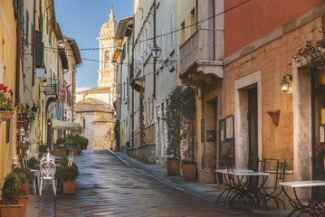 Wall Mural - Absolutely beautiful town in southern Tuscany, somewhere in the Val d'Orcia, San Quirico d'Orcia, Italy.