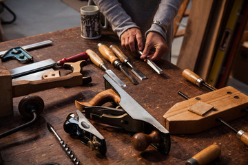 Canvas Print - woodworking tools