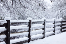 Fence Winter Snow