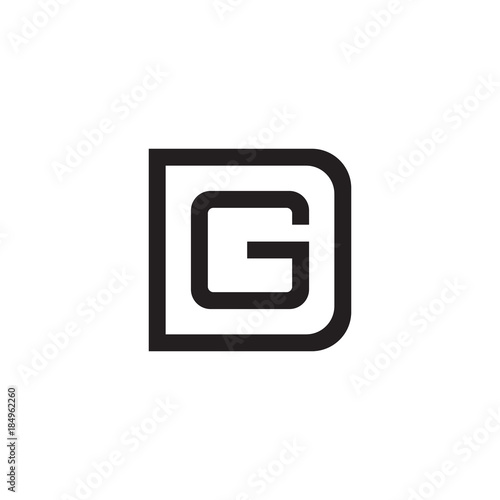 Initial letter D and G, DG, GD, overlapping G inside D, line art logo,  black monogram color - Buy this stock vector and explore similar vectors at  Adobe Stock | Adobe Stock