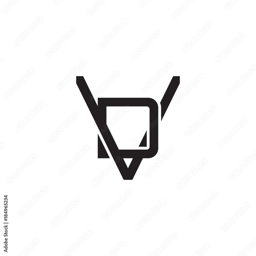 Vector de Stock Initial letter V and D, VD, DV, overlapping D inside V ...