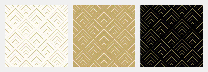 pattern seamless chevron abstract wave background stripe gold luxury color and line. geometric line 