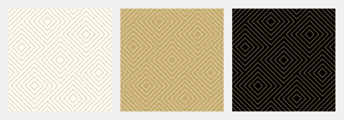 Aufkleber - Pattern seamless chevron abstract wave background stripe gold luxury color and line. Geometric line vector. Christmas background.