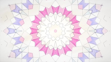 Sticker - Hand drawn kaleidoscope abstract background. Seamless looping