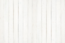 White Natural Wood Wall Texture And Background , Empty Surface White Wooden For Design, Top View White Table And Copy Space