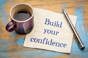 Wall Mural - build your confidence - advice on napkin