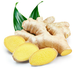 Wall Mural - Ginger Isolated on a white