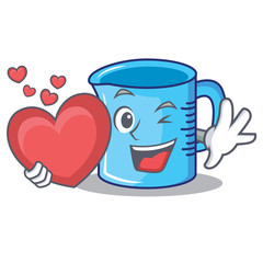 Poster - With heart measuring cup character cartoon