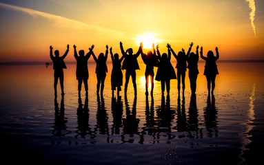 Wall Mural - sunset and photo shoot in salt lake