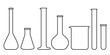 glassware instruments in linear style