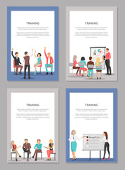 Wall Mural - Training Set of Posters with People at Conference