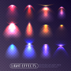 Wall Mural - Colored Light Effects Transparent Set