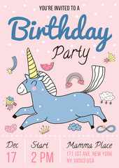 Wall Mural -  Birthday Party Invitation Poster