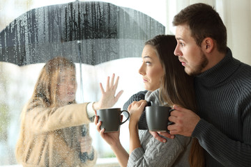 stalker ex girlfriend disturbing to a couple