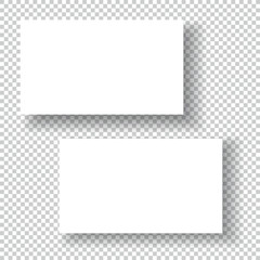 Two business card with shadow mockup cover template