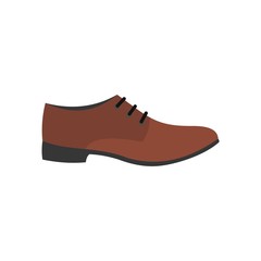 Wall Mural - Men shoe icon. Flat illustration of men shoe vector icon isolated on white background