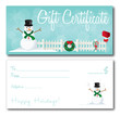 gift certificate christmas holidays design vector