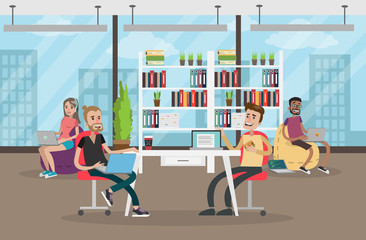 Poster - people on coworking.