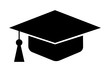 Education cap vector icon, graduation symbol. Simple illustration for web or mobile app