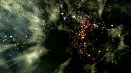 Wall Mural - star warp 016: flying through a wormhole in deep space (loop).