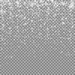 Aufkleber - Snow with snowflakes. Winter background for Christmas or New Year holidays. Falling snow effect. Frost storm, snowfall, ice.