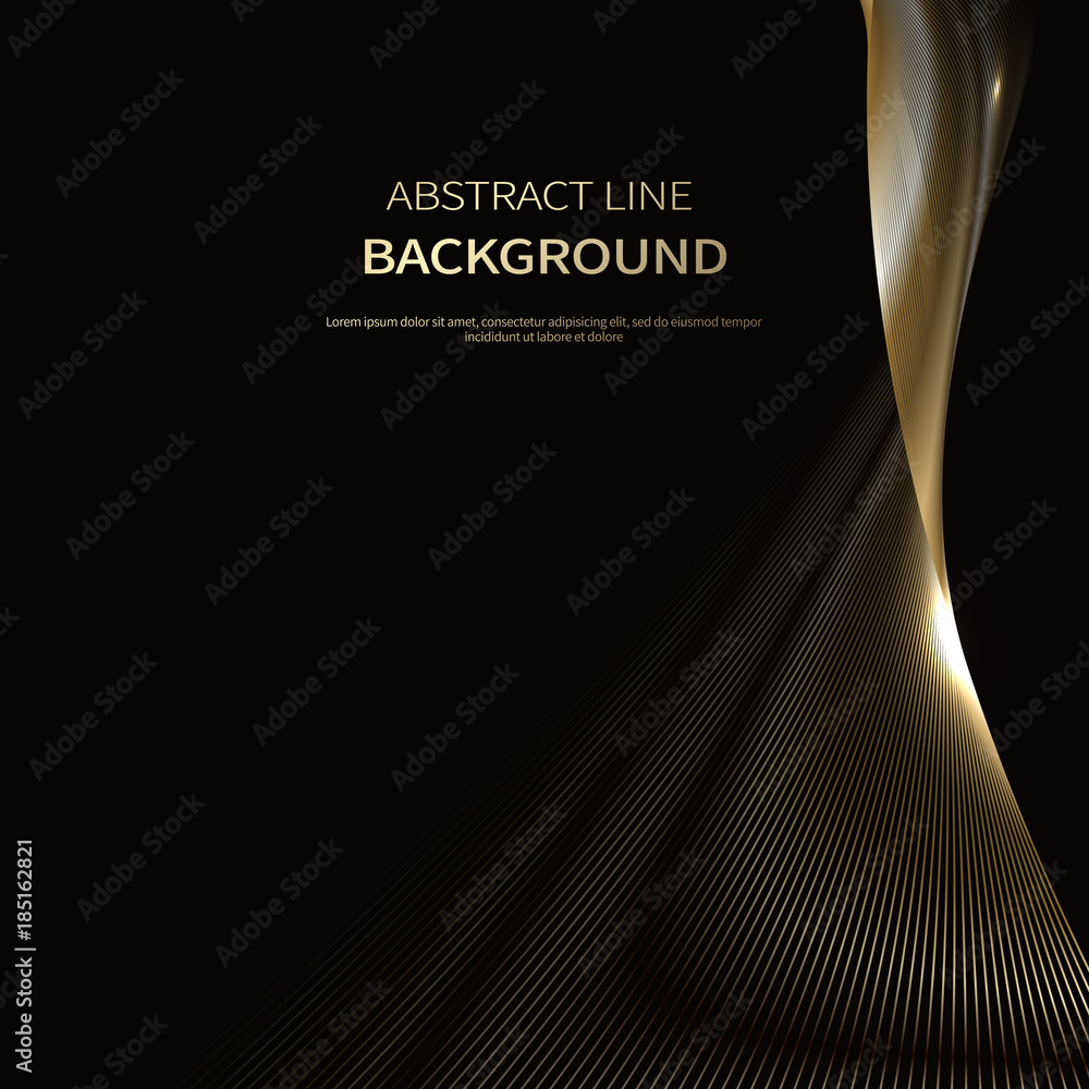 Abstract background of luxury gold lines Stock Vector | Adobe Stock