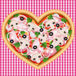 PIZZA HEART WITH SAUSAGE